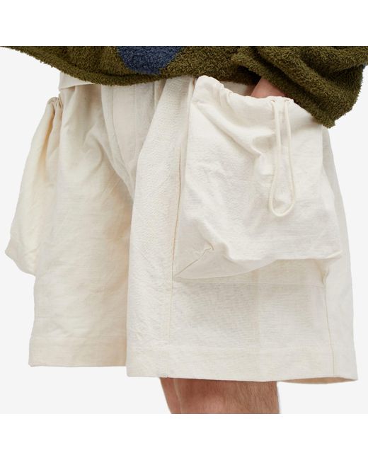 STORY mfg. White Salt Shorts for men