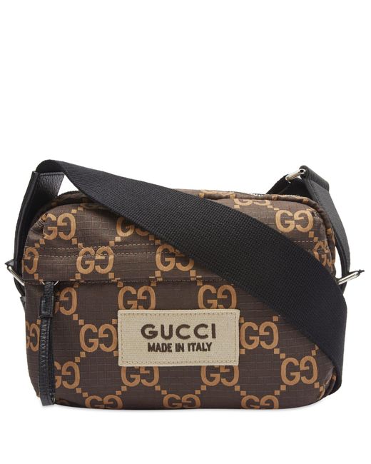 Gucci Black Gg Ripstop Crossbody Bag for men