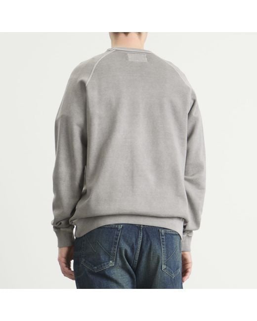 Neighborhood Gray Pigment Dyed Logo Sweatshirt for men