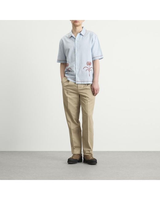 Wax London Natural Aubyn Pleated Trousers for men