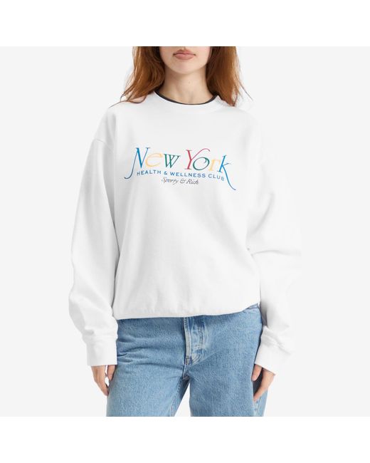 Sporty & Rich White Ny 94 Crew Sweatshirt