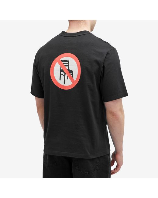 BOILER ROOM Black No Sitting T-Shirt for men