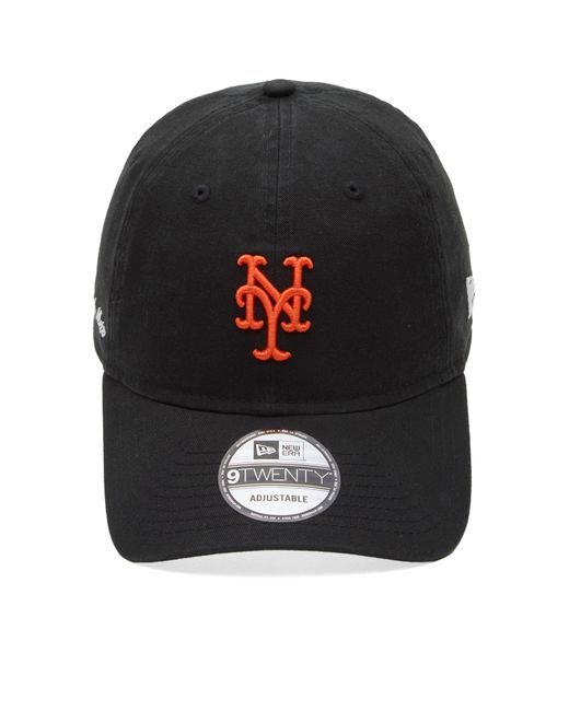 KTZ Black New York Mets Washed Script 9Twenty Cap