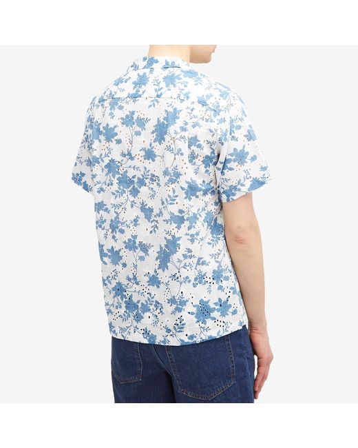 Portuguese Flannel Blue Minho Floral Vacation Shirt for men
