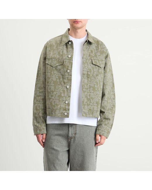 Arte' Green Allover Jacket for men