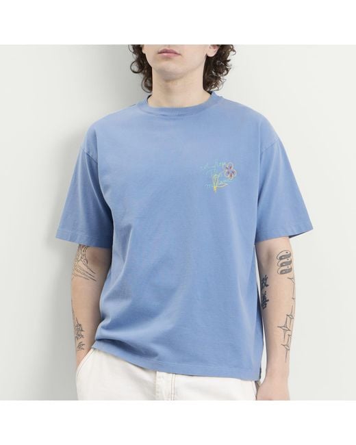 Drole de Monsieur Blue Esquisse Slogan T-Shirt for men