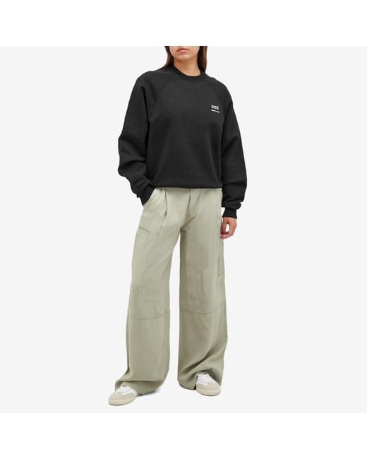 AMI Black Logo Crew Sweatshirt