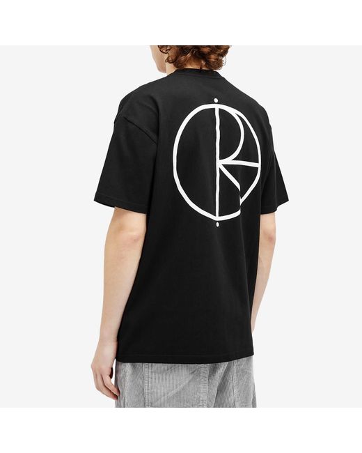 POLAR SKATE Black Stroke Logo T-Shirt for men