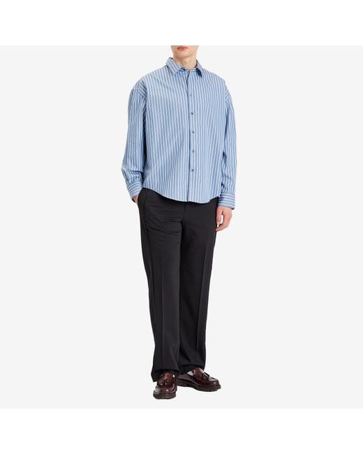 AMI Gray Contrasted Straight Pant for men
