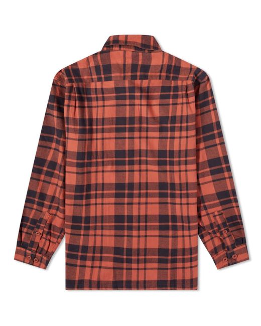 Patagonia Red Organic Cotton Fjord Flannel Shirt for men