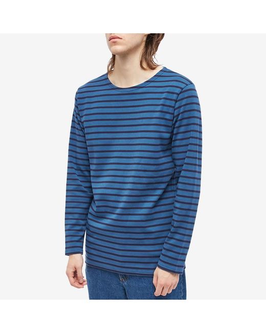 Armor Lux Long Sleeve Houat Mariniere T-shirt in Blue for Men | Lyst