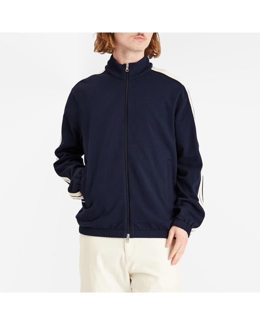 Moncler Blue Zip Up Fleece Sweat for men