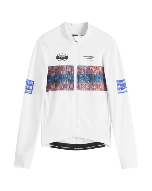 Pas Normal Studios White T.K.O. Mechanism Long Sleeve Jersey for men