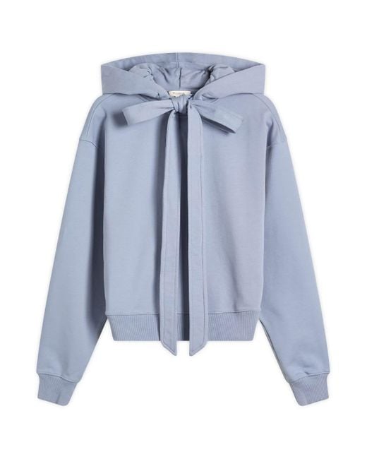 J.W. Anderson Blue Tied Bow Hoodie