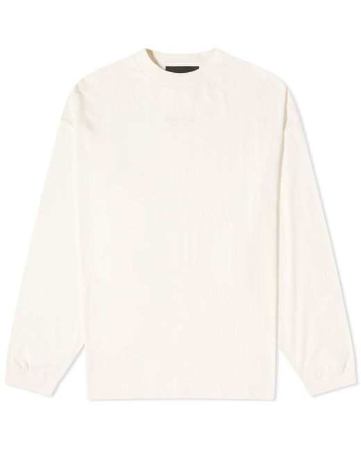 Fear Of God White Essentials Long Sleeve T-Shirt for men