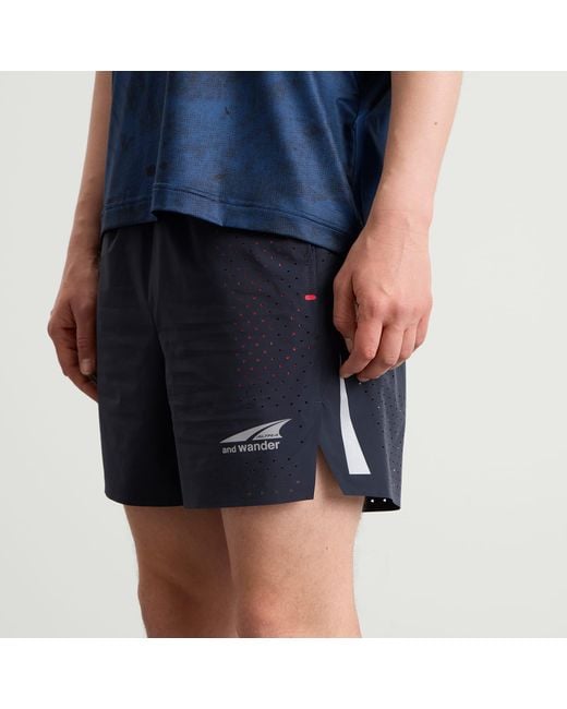 And Wander Blue X Altra Ventilation Shorts for men