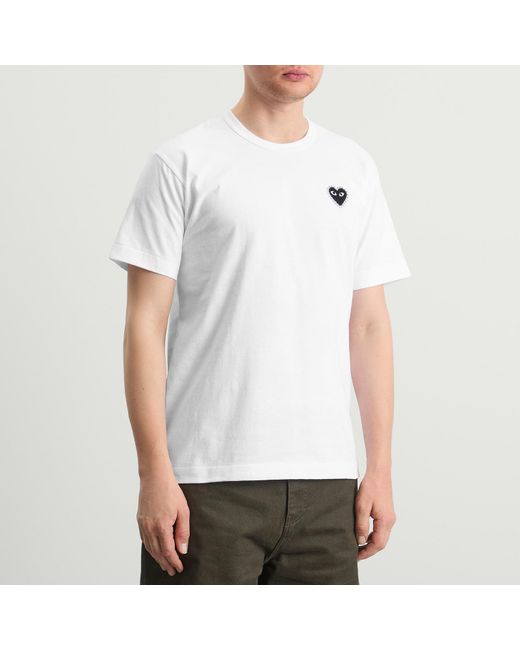 COMME DES GARÇONS PLAY White Studded Heart T-Shirt for men