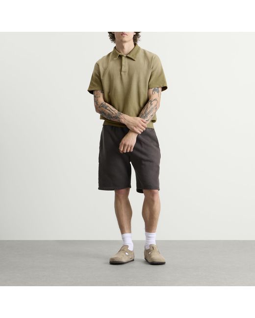 Les Tien Green Pique Cotton Tennis Polo Shirt for men
