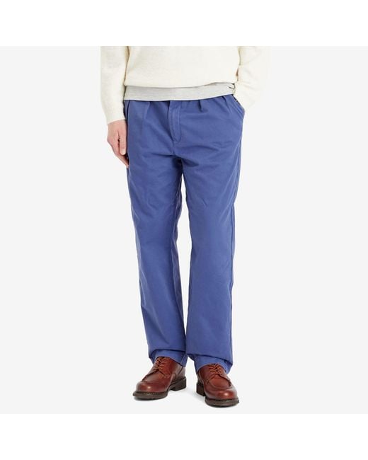 Polo Ralph Lauren Blue Whitman Pleated Chino Trousers for men