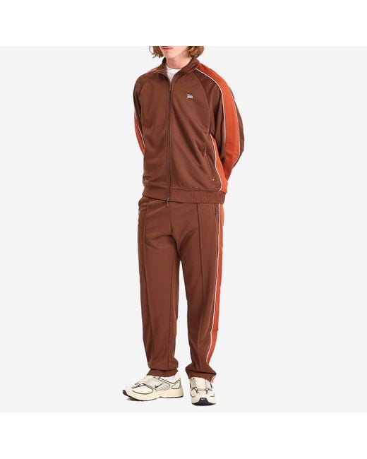 PATTA Brown Tricot Track Jacket for men