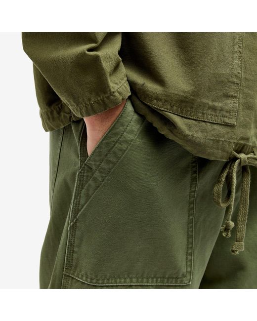 FRIZMWORKS Green Jungle Cloth Fatigue Trousers for men