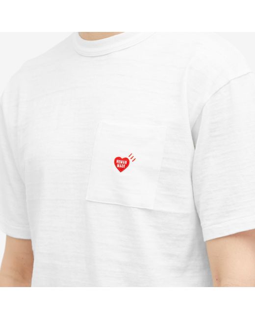 Human Made White Heart Pocket T-Shirt for men