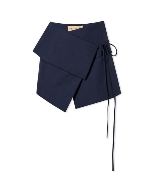 AYA MUSE Blue Eury Layer Mini Skirt