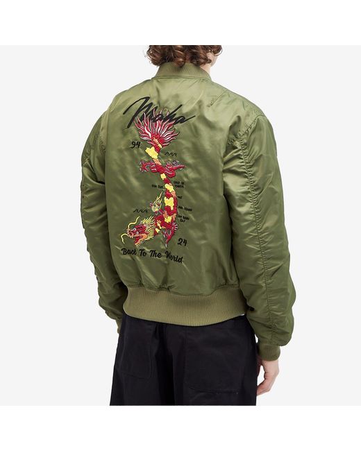 Maharishi Tour Dragon Map Ma1 Jacket in Green for Men | Lyst