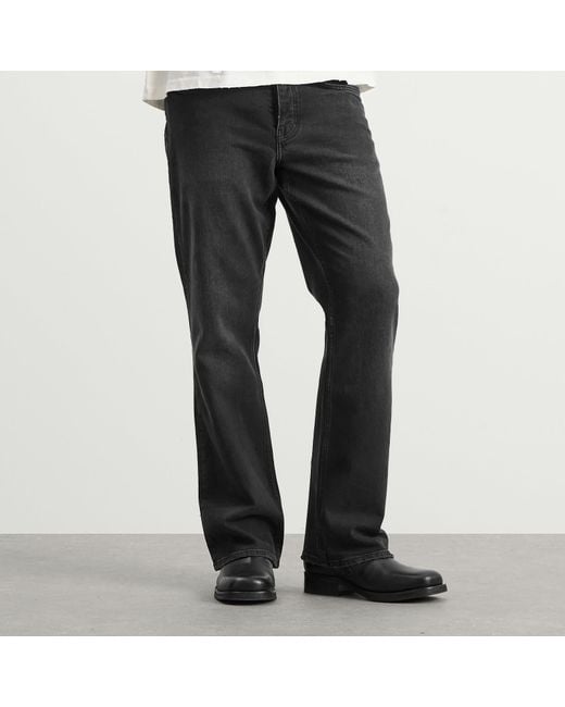 Represent Gray Kick Flare Denim Jeans for men