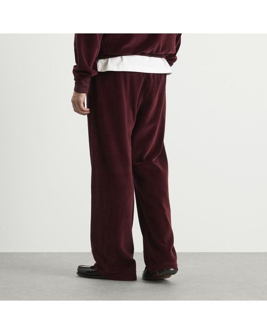 Les Tien Purple Velour Relaxed Pant for men