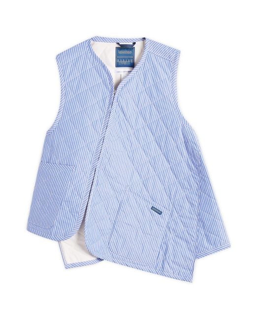 Comme des Garçons Blue X Lavenham Stripe Gilet for men