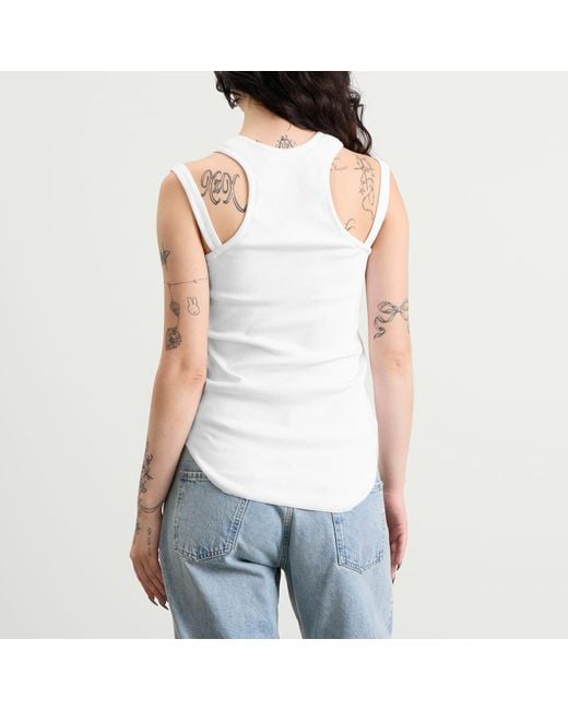 Toga White Toga Rib Tank Top