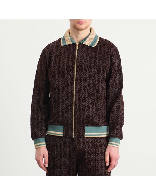 Drole de Monsieur Brown Drole De Monsieur Monogram Tracksuit Jacket for men