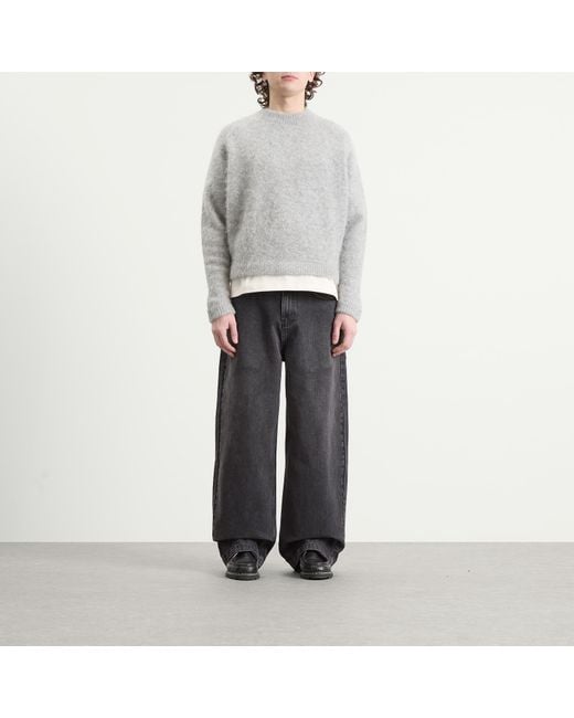 About Blank Gray Alpaca Crew for men