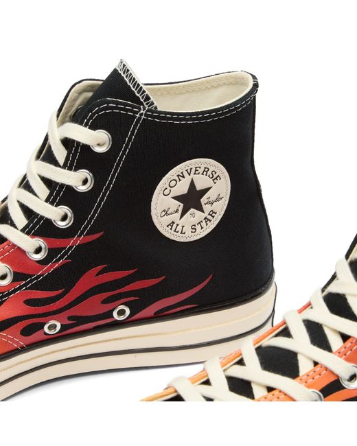 Converse Black Chuck Taylor 1970S Hi Flames Sneaker