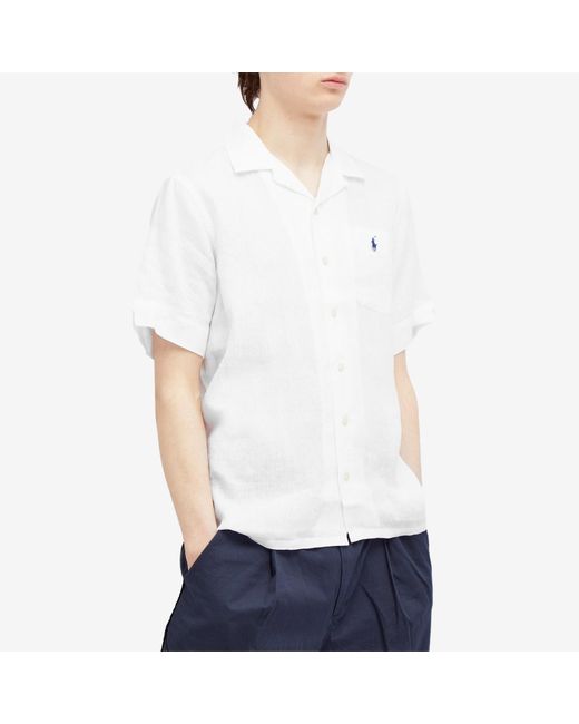 Polo Ralph Lauren White Linen Vacation Shirt for men