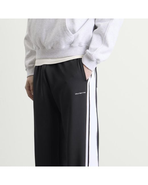 Cole Buxton Black Wide Stripe Sweatpants for men