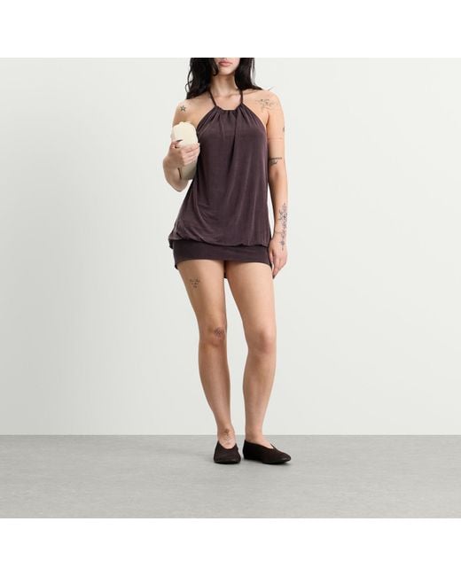 Peachy Den Brown Nia Kylie Balloon Dress