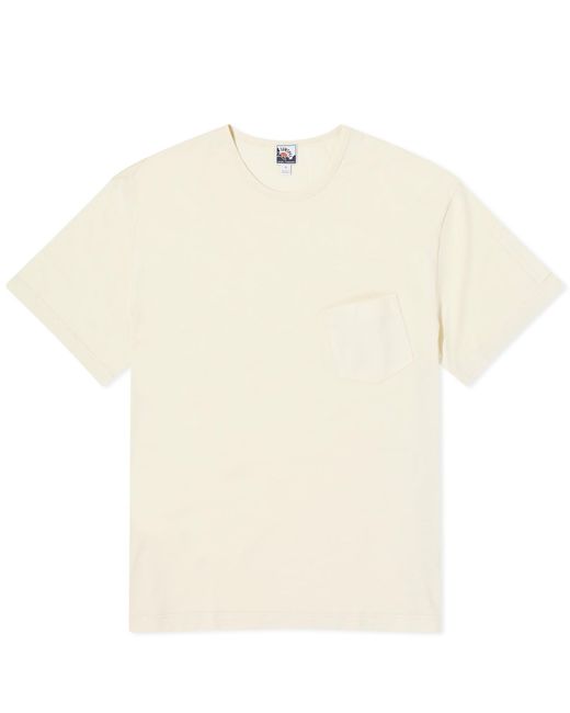 Sunspel White X Nigel Cabourn Pocket T-Shirt Stone for men