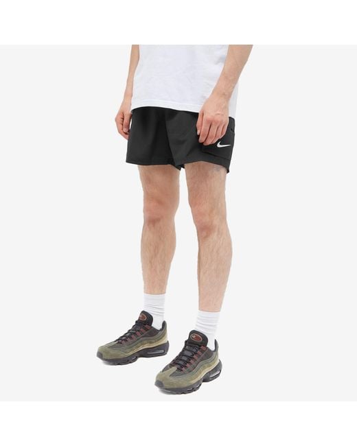 Nike Black Swim Belted 5" Volley Shorts for men