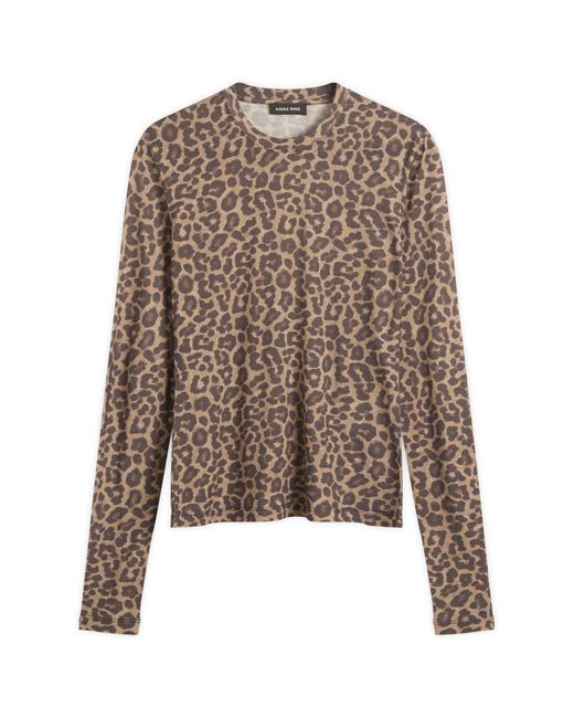 Anine Bing Brown Sylvie Long Sleeve T-Shirt