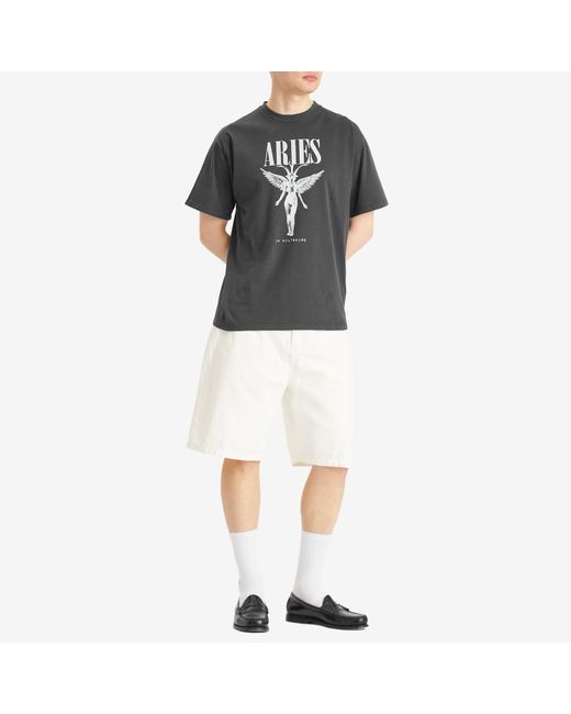 Aries Black Destroyed Nirvana T-Shirt for men