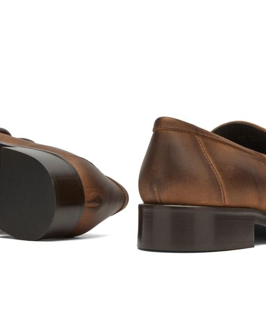 Acne Brown Bargot Aged Loafer for men