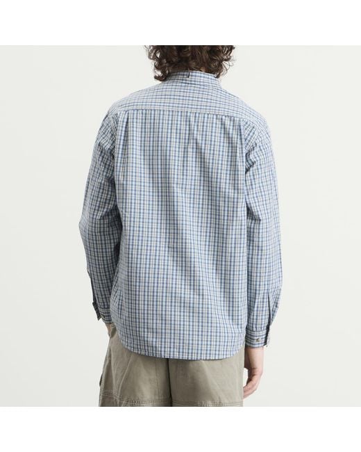 Gramicci Blue Poplin Millwood Shirt for men