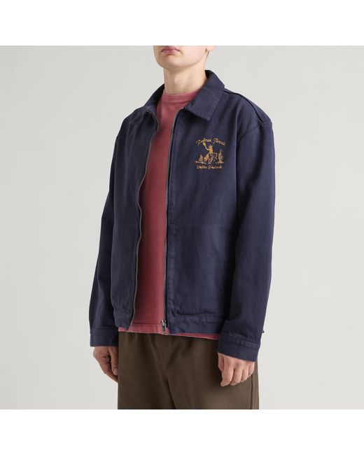 Palmes Blue Western Zip Jacket for men