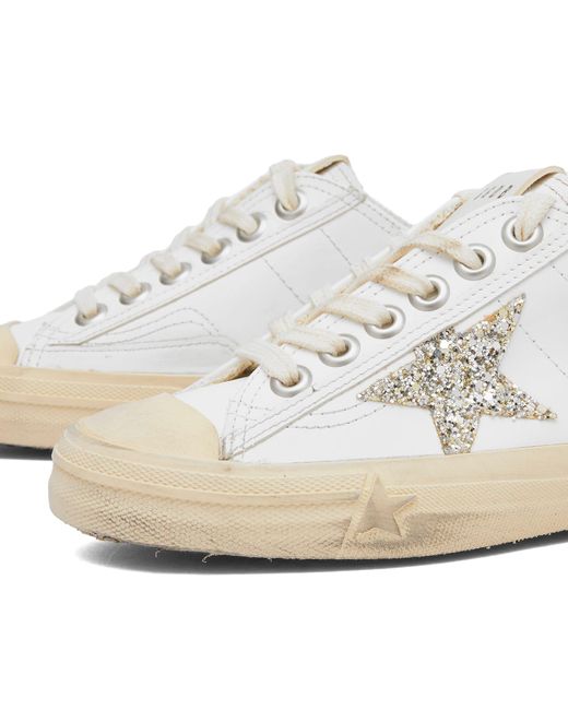 Golden Goose Deluxe Brand White V-Star 2 Leather Sneakers