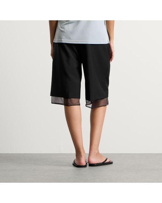 Rohe Black Organza Lined Shorts