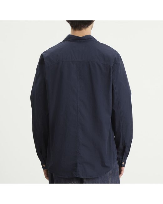 Folk Blue Curve Shirt for men