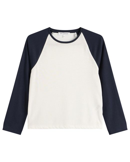 GOOD AMERICAN Blue Raglan T-Shirt