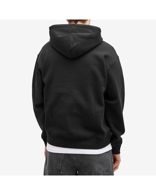 Dime Black Cursive Small Logo Zip-Hoodie for men